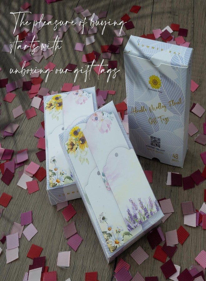 Summer-Ray.com Summer-Ray 48pcs in 4 Designs Adorable Medley Floral Gift Tags for All Occasions - Image 5